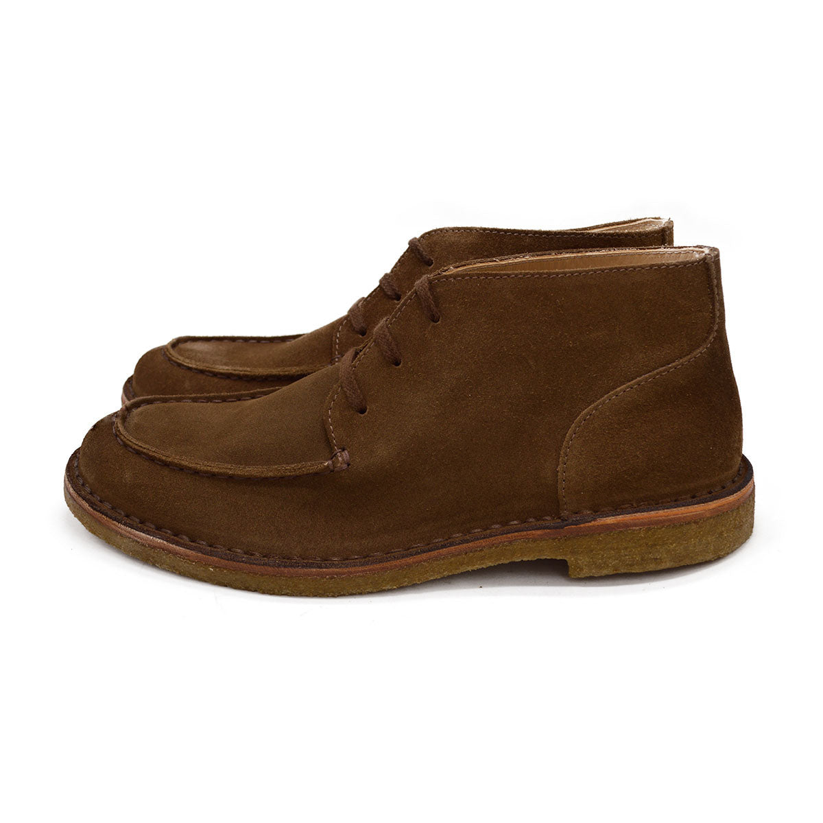 A brown Astorflex Dukeflex boot with a lace-up closure, made of vegetable-tanned calf leather.