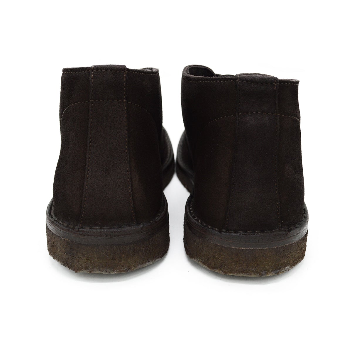 A brown Berwick 1707 apron boot with lace-up closure, handcrafted from reverse kudu suede, featuring moccasin stitching and a crepe rubber sole.