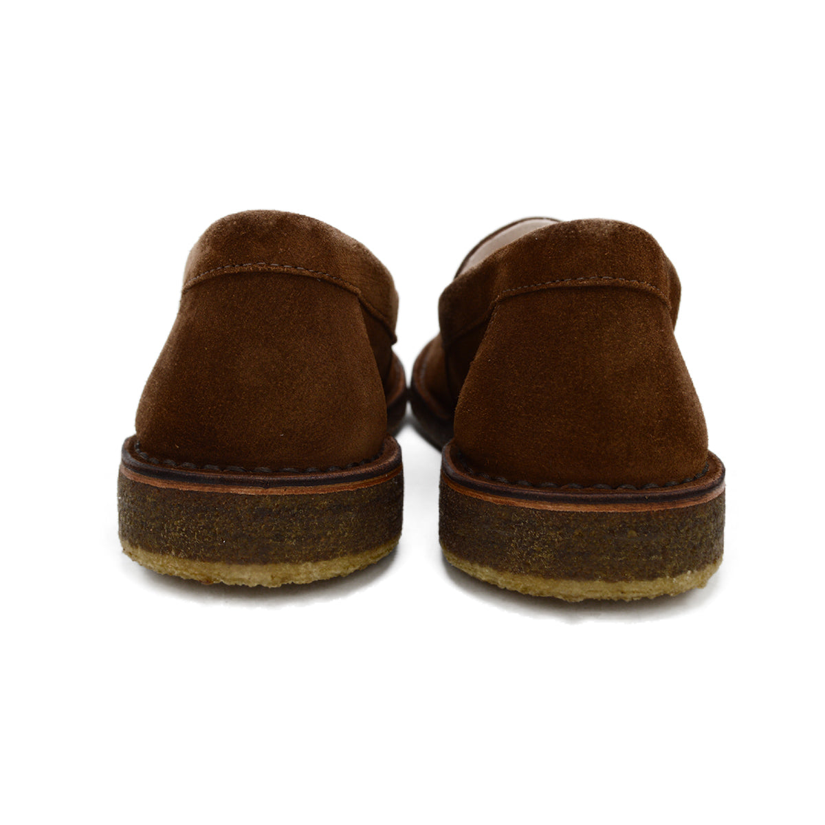 A brown Astorflex Sadelflex Loafer with soft suede upper and crepe rubber sole