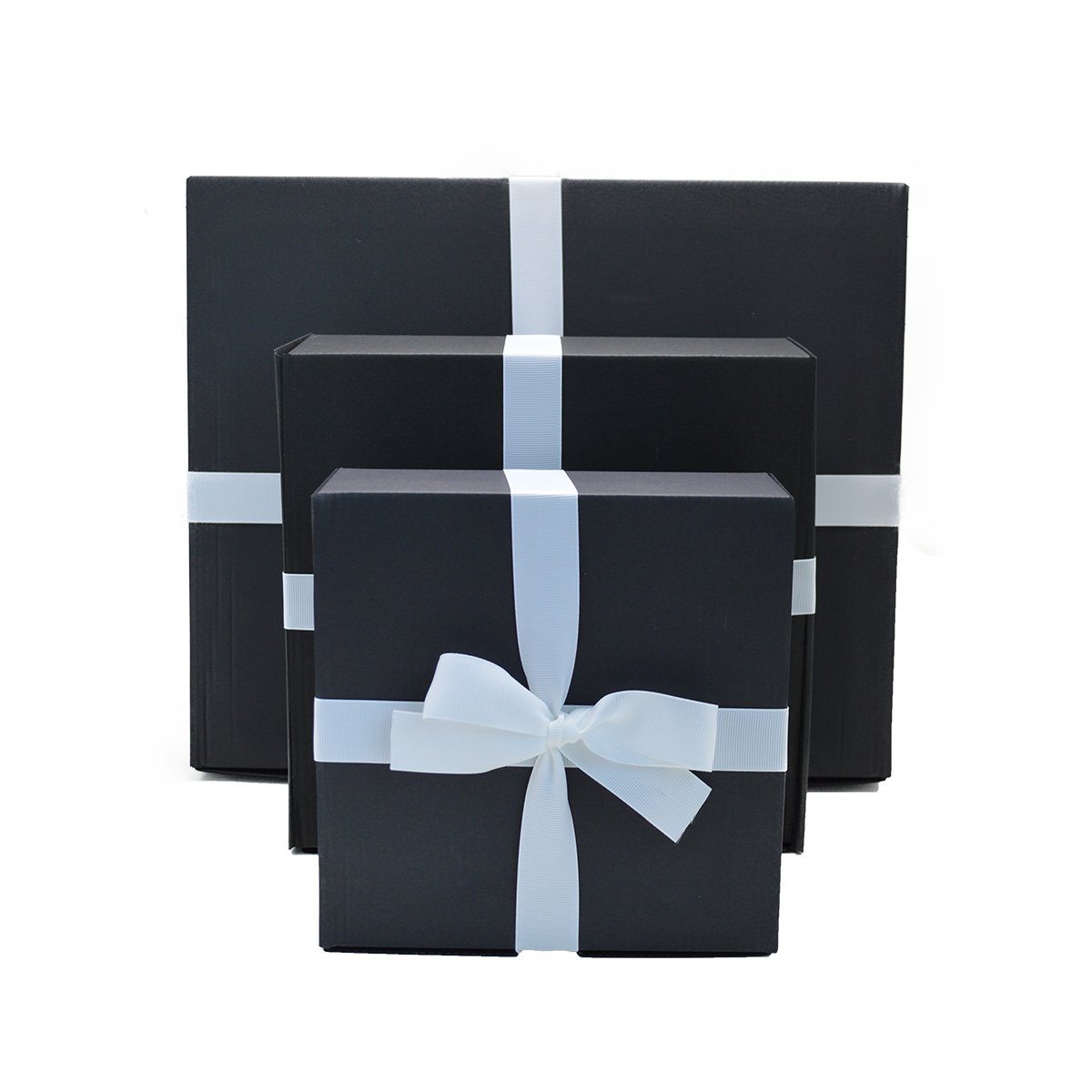 AFPOS gift boxes with white ribbon tired with a central bow