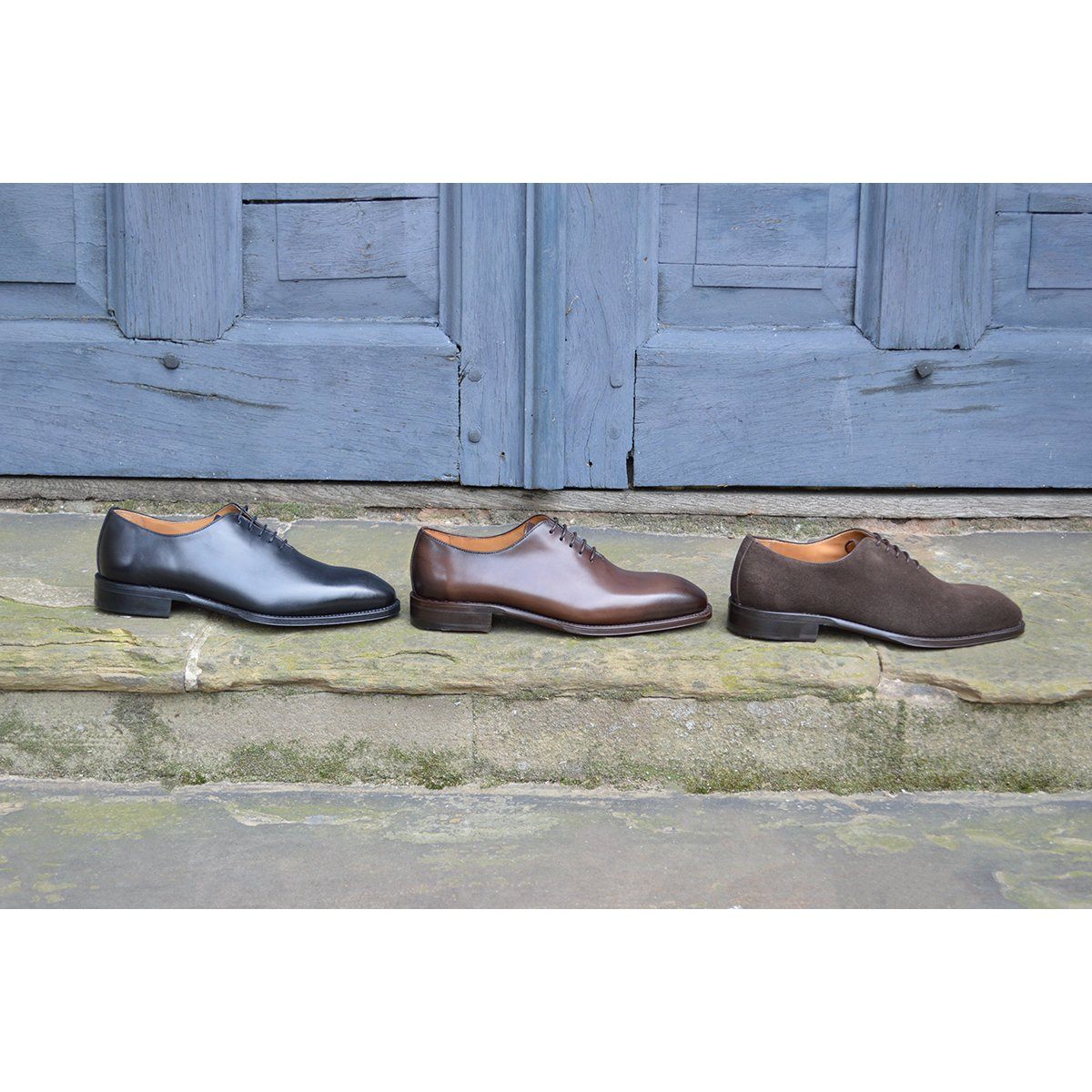 3 Berwick 1707 leather Oxford shoes with a wholecut design and lace-up closure