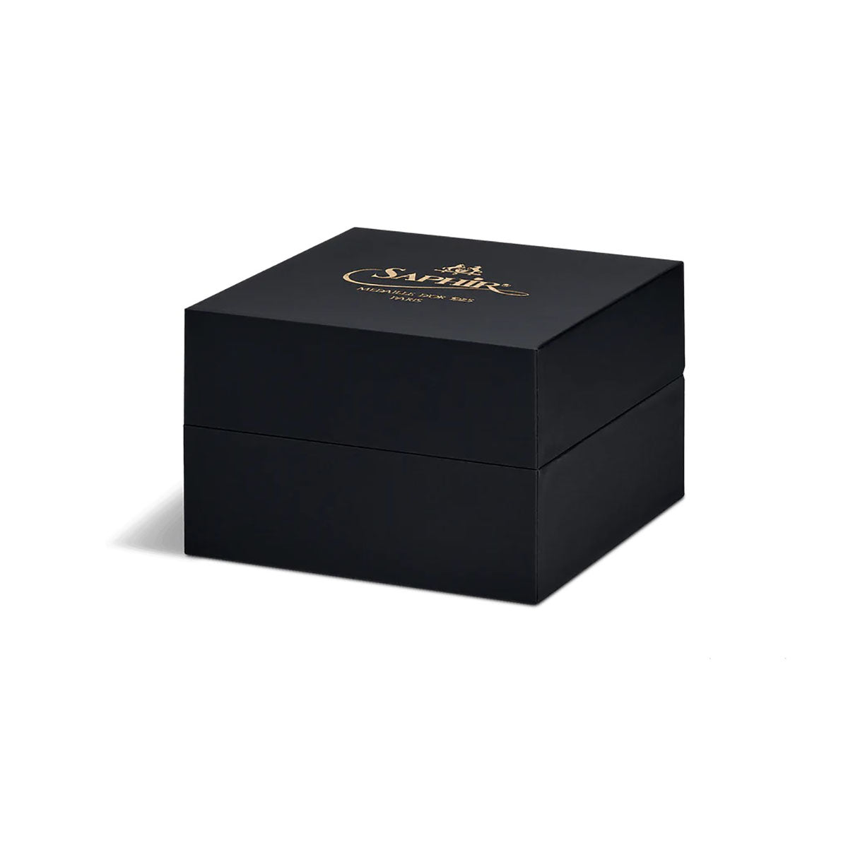 A black velvet-lined box with the Saphir Medaille D'Or logo on the lid.