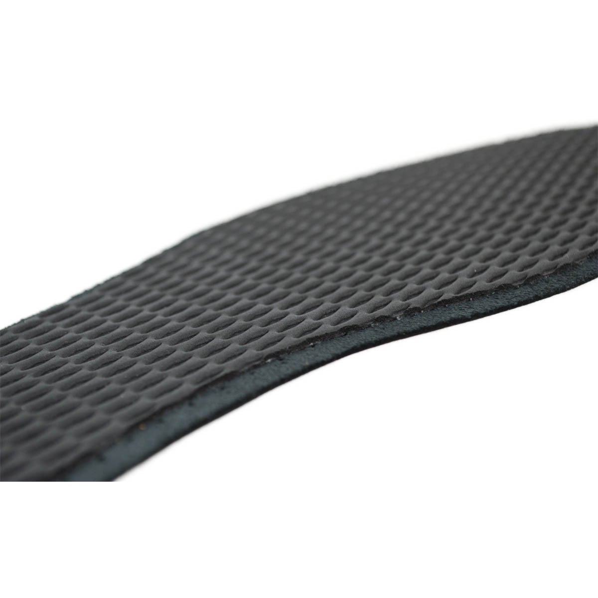 Packaging of Saphir black leather insoles with a classic round toe fit, showing the insole itself and brand logo.