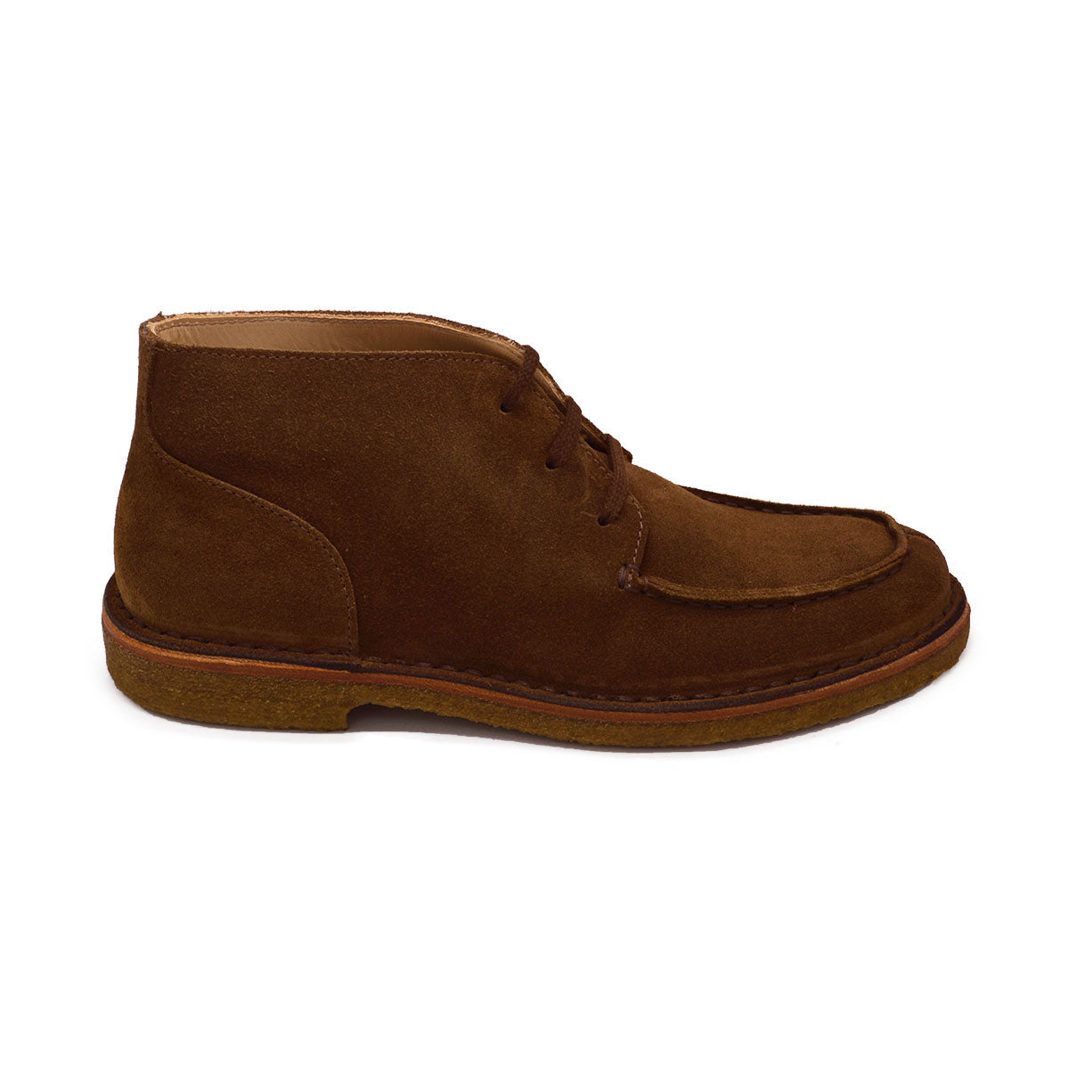 A brown Astorflex Dukeflex boot with a lace-up closure, made of vegetable-tanned calf leather.