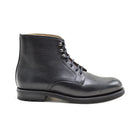Berwick 1707 Black Kudu leather boot with laces and Vibram rubber sole on a white background