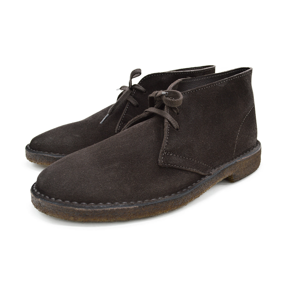 A brown Astorflex Montflex unlined boot with a lace-up closure, made from reverse suede, showcasing the natural rubber sole.