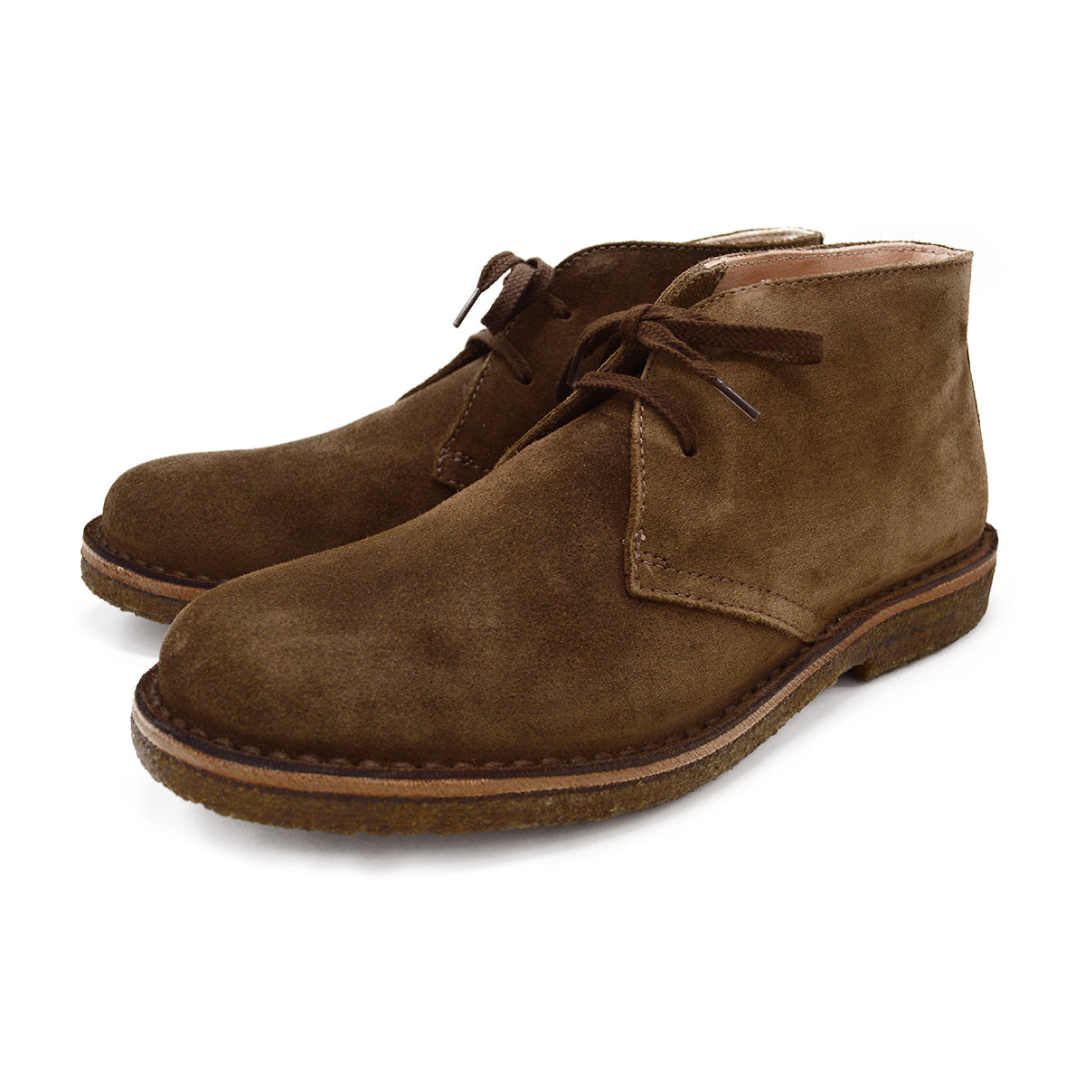A brown suede Greenflex Desert Boot with a lace-up closure, designed by Astorflex.