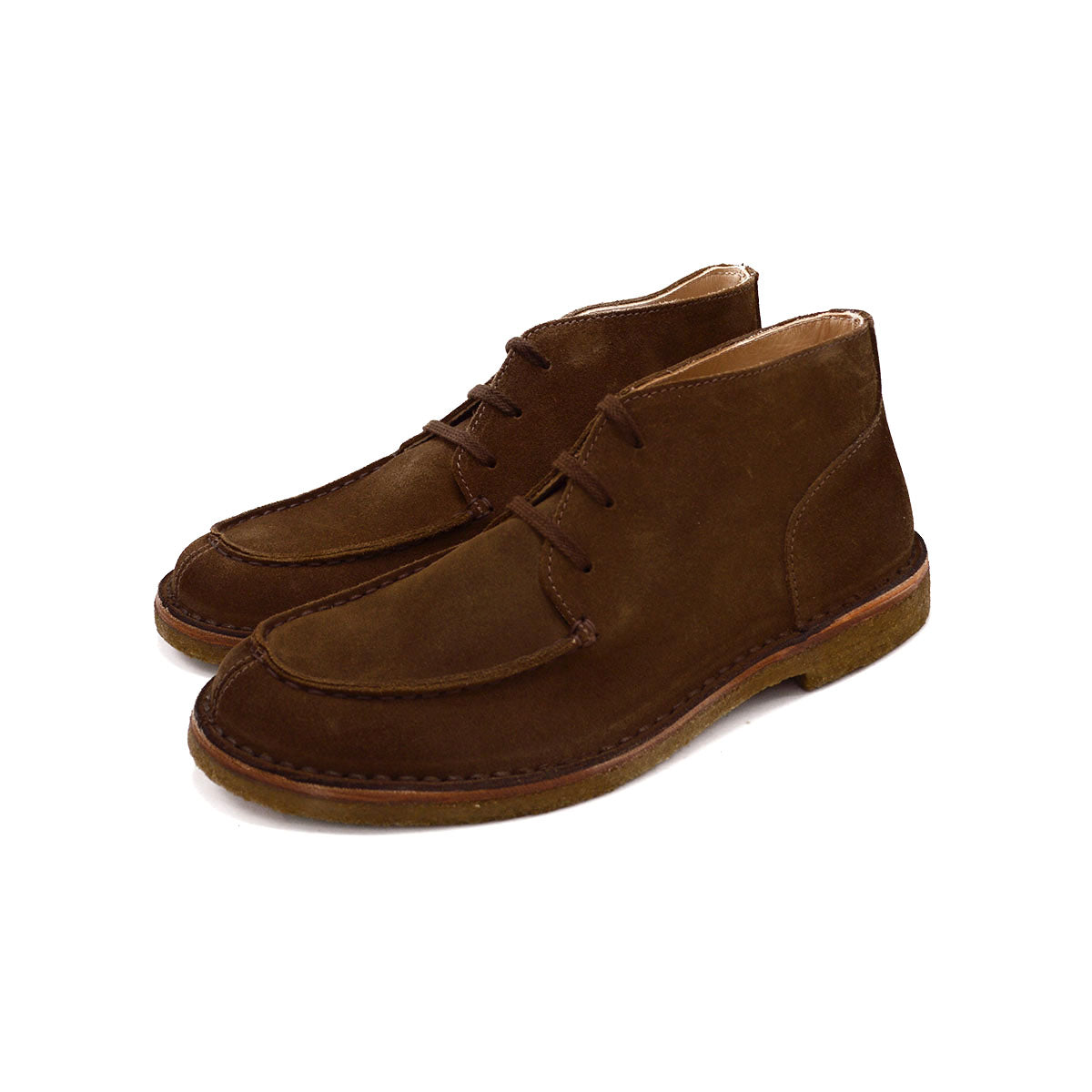 A brown Astorflex Dukeflex boot with a lace-up closure, made of vegetable-tanned calf leather.