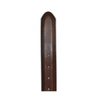 A Berwick 1707 brown calf leather belt with a silver chrome buckle, displayed on a white background.