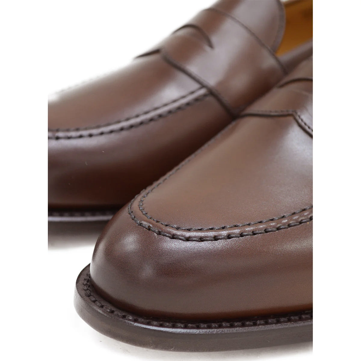 Berwick 1707 Brown leather loafer shoe on a white background