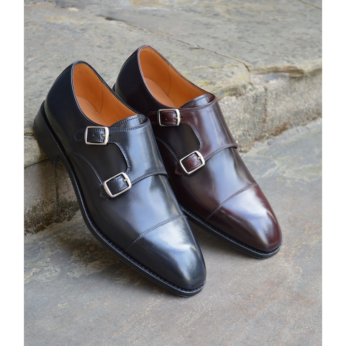Berwick 1707 Premium Grade Cordovan Double Monk 5218 A Fine Pair of Shoes
