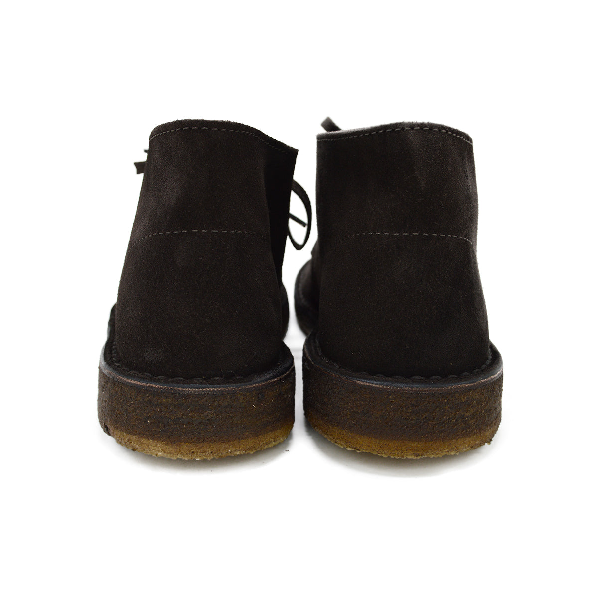 A brown Astorflex Montflex unlined boot with a lace-up closure, made from reverse suede, showcasing the natural rubber sole.