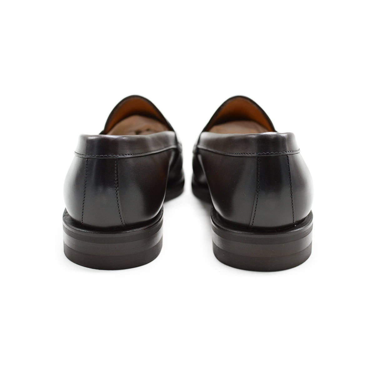 Berwick 1707 Brown leather loafer shoe on a white background