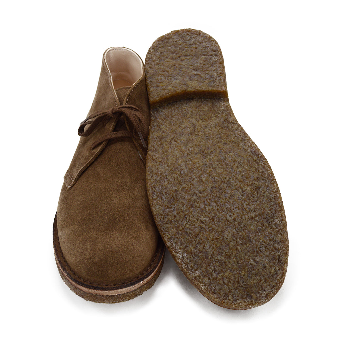 A brown suede Greenflex Desert Boot with a lace-up closure, designed by Astorflex.