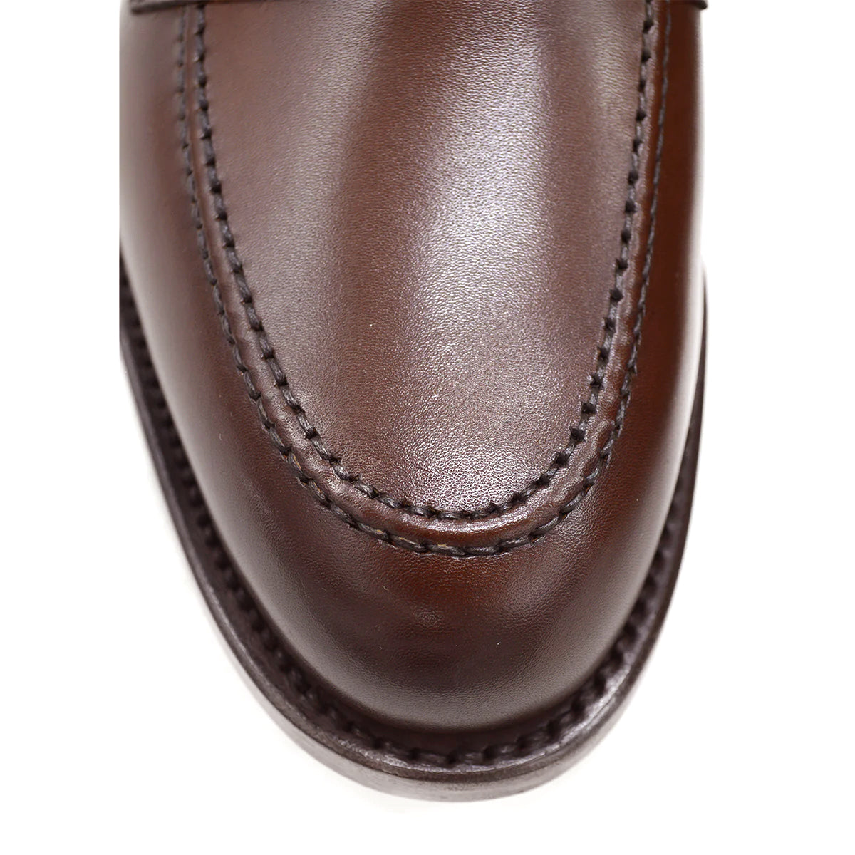 Berwick 1707 Brown leather loafer shoe on a white background