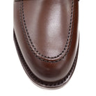 Berwick 1707 Brown leather loafer shoe on a white background