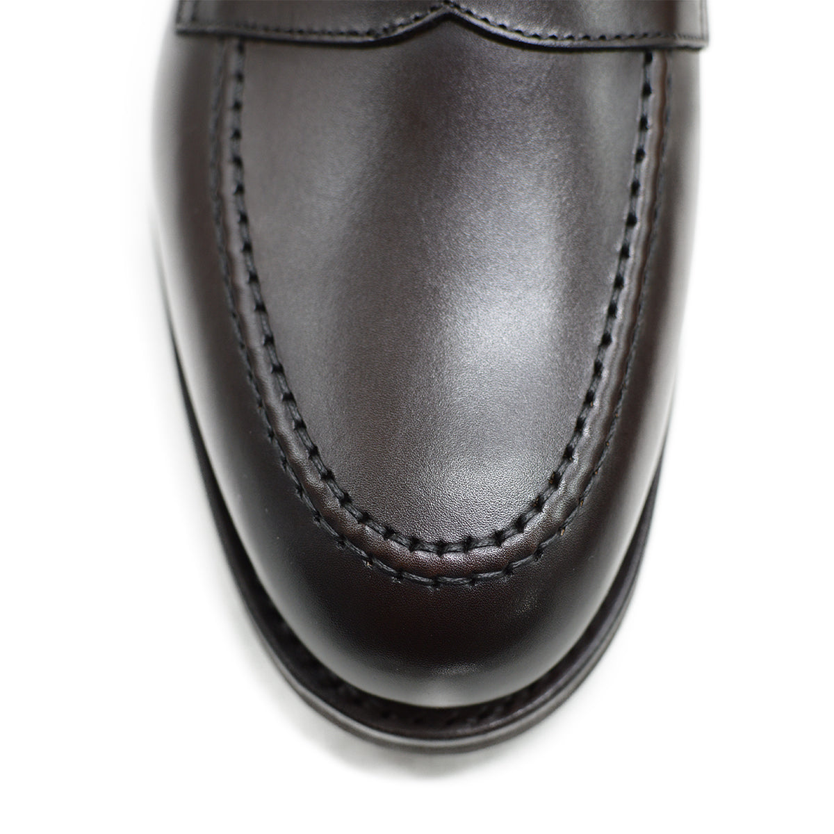 Berwick 1707 Brown leather loafer shoe on a white background