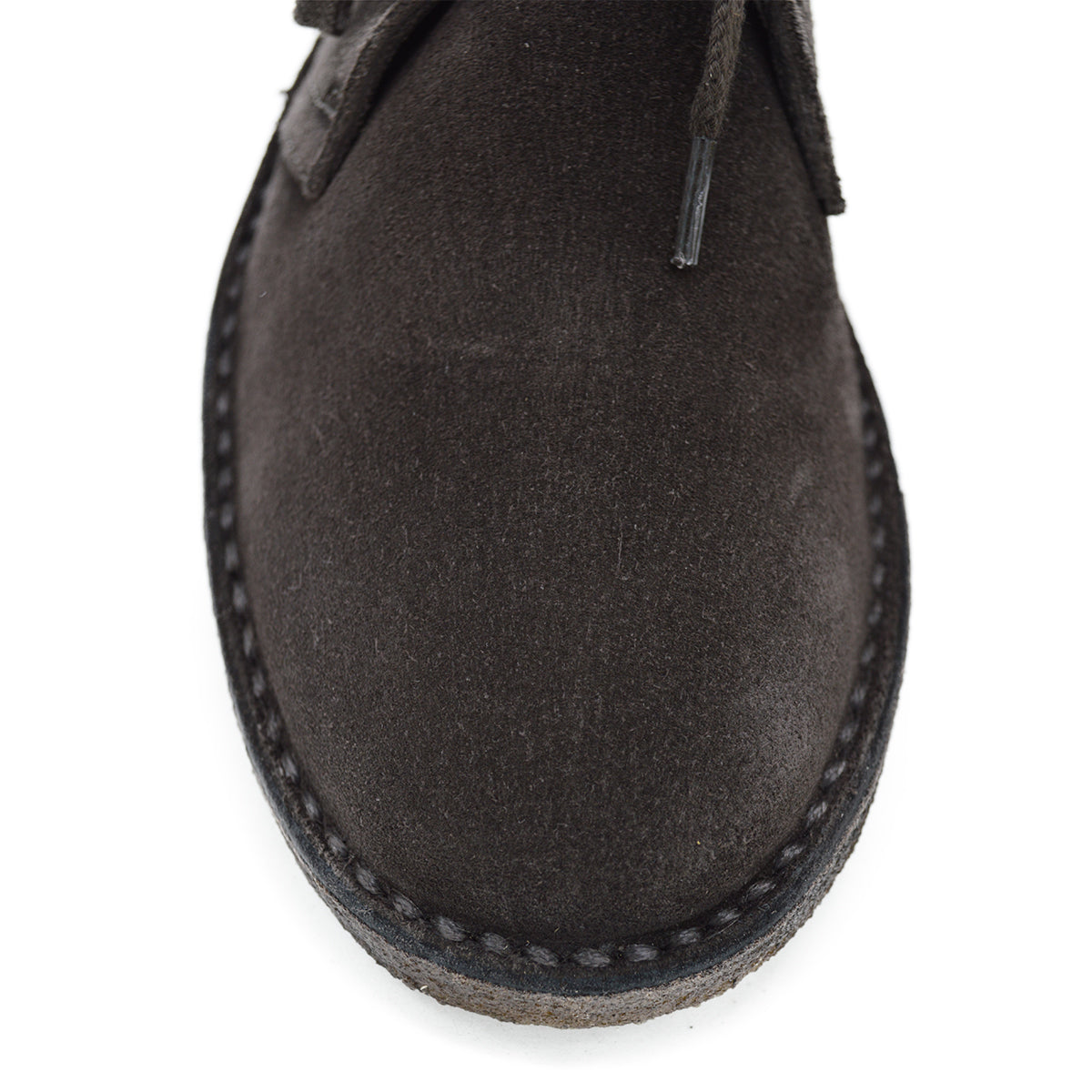 A brown Astorflex Montflex unlined boot with a lace-up closure, made from reverse suede, showcasing the natural rubber sole.