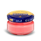 A jar of Saphir Creme Surfine shoe polish with a label on the lid.