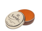 A tin of Saphir Medaille D'Or Mirror Gloss Wax Polish with the brand's logo and product name displayed on the lid.