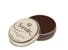 A tin of Saphir Medaille D'Or Mirror Gloss Wax Polish with the brand's logo and product name displayed on the lid.
