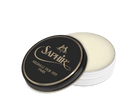 A round tin container of Saphir Medaille D'Or shoe wax polish with black lid and gold lettering.