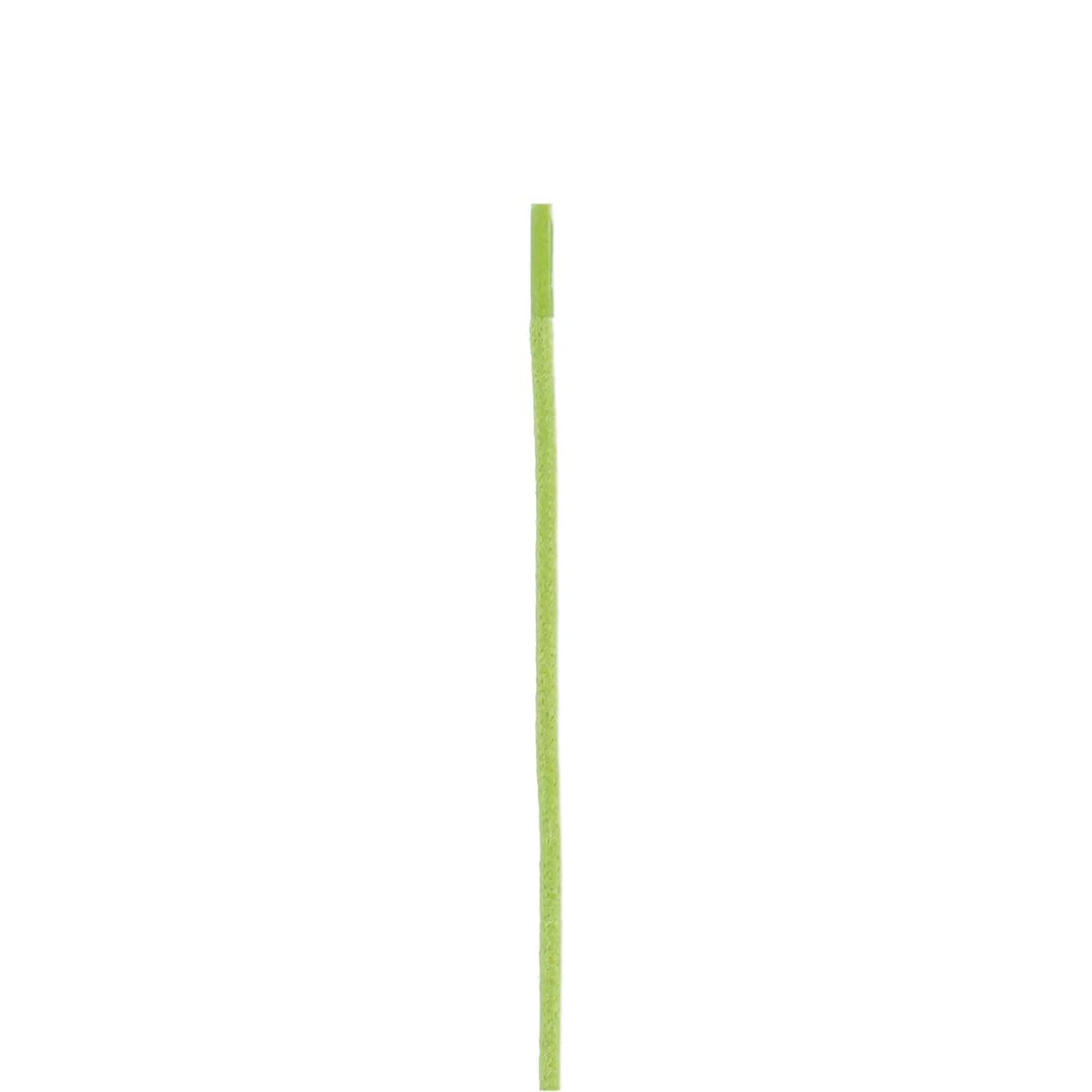 round waxed shoelace, approximately 1.5mm in thickness, arranged vertically in a line.