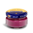 A jar of Saphir Creme Surfine shoe polish with a label on the lid.