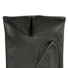 Black leather glove on a white background