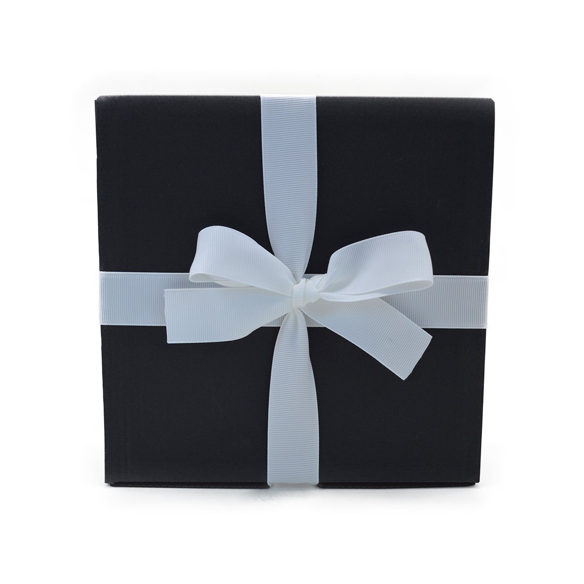 gift box with white ribbon