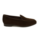 Brown Belgian suede loafer shoe on a white background