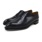 A Berwick 1707 black leather Oxford shoe with a wholecut design and lace-up closure