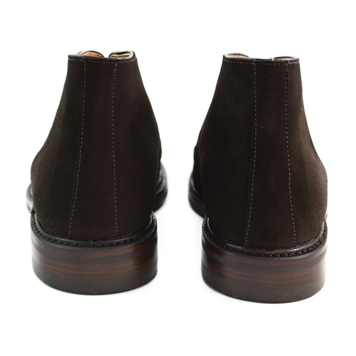 A Berwick 1707 dark brown suede Chukka boot with a round toe and low heel.