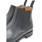 A Berwick 1707 black leather Chelsea boot with a side elastic panel and a low heel, displayed on a white background.