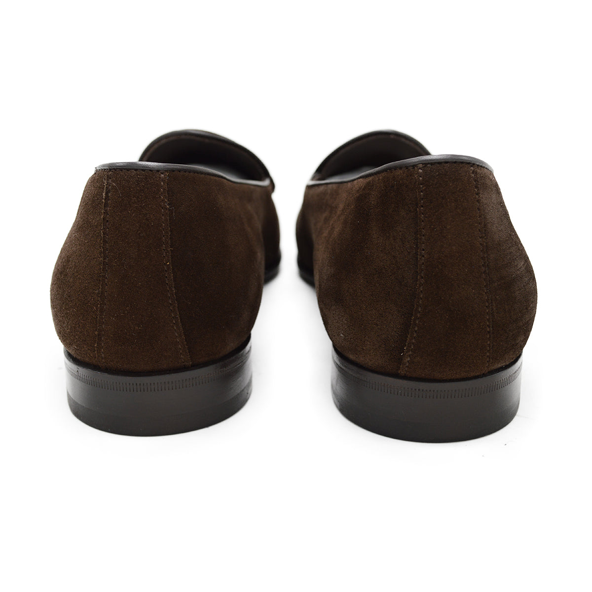 Brown Berwick 1707 Belgian suede loafer shoe on a white background