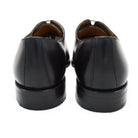 A Berwick 1707 black leather Oxford shoe with a wholecut design and lace-up closure