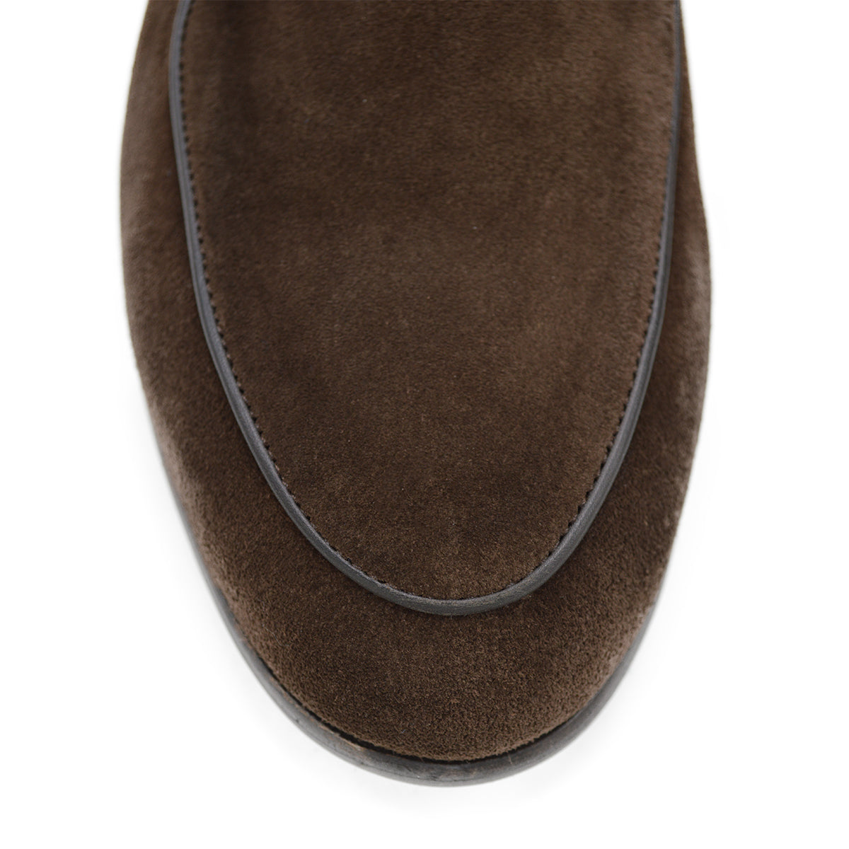 Brown Berwick 1707 Belgian suede loafer shoe on a white background
