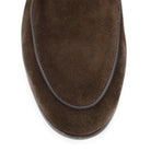 Brown Berwick 1707 Belgian suede loafer shoe on a white background