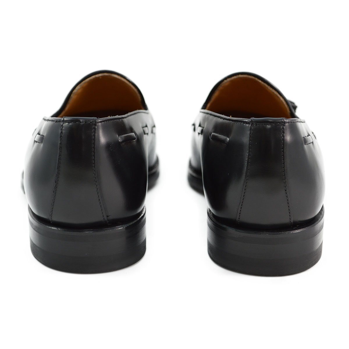 Berwick 1707 Black Tassel Loafers Dainite Sole | High Shine | A