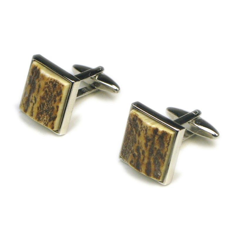 Abbeyhorn Square Stag Antler Cufflinks | British Made Cufflinks