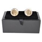 Round oxhorn cufflinks