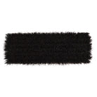 A wooden shoe shine brush with horsehair bristles, one with the brand 'AFPOS' visible on the top.
