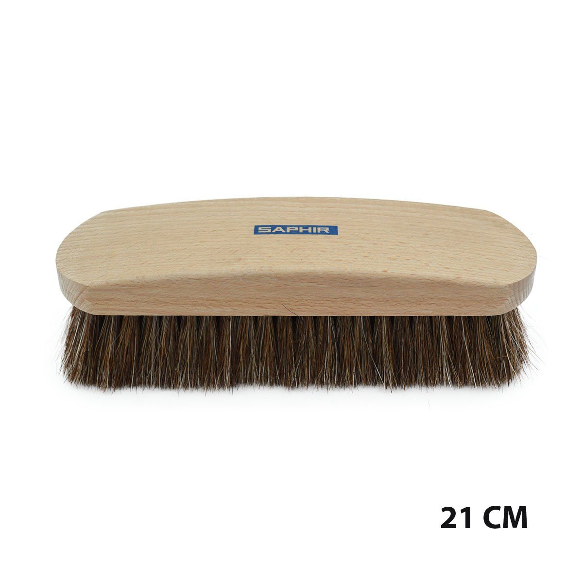 21cm Saphir brand horsehair brushe with varnished beechwood handles and natural brown bristles