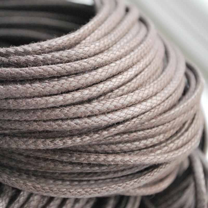 A close-up image of a waxed woven thick lace, showing the texture and weave of the material.